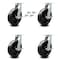 Service Caster 12 Inch Heavy Duty Phenolic Wheel Caster Set with Brakes and Swivel Locks, 4PK SCC-KP92S1230-PHR-SLB-BSL-4 - alternate 1